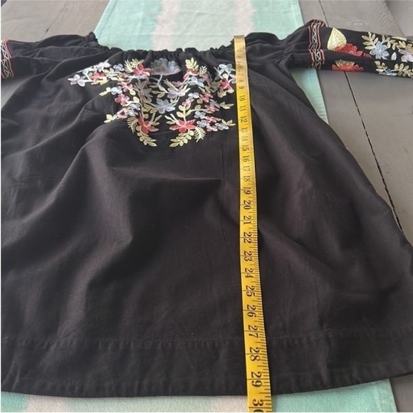 Free People Fleur Du Jour Floral Embroidered Off The Shoulder Mini‎ Dress - Picture 11 of 11